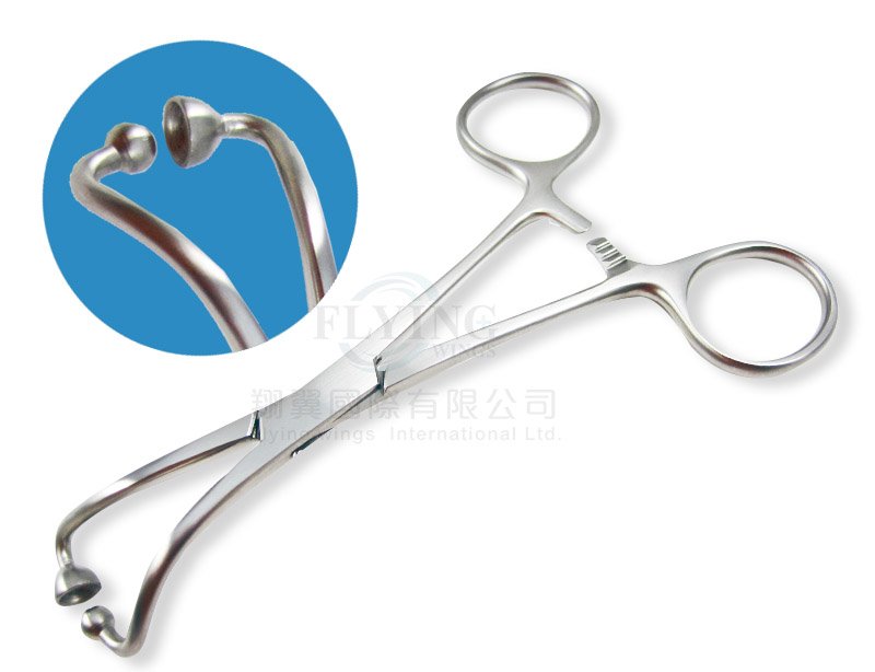 德製布帕鉗(球型端)-13.5cm