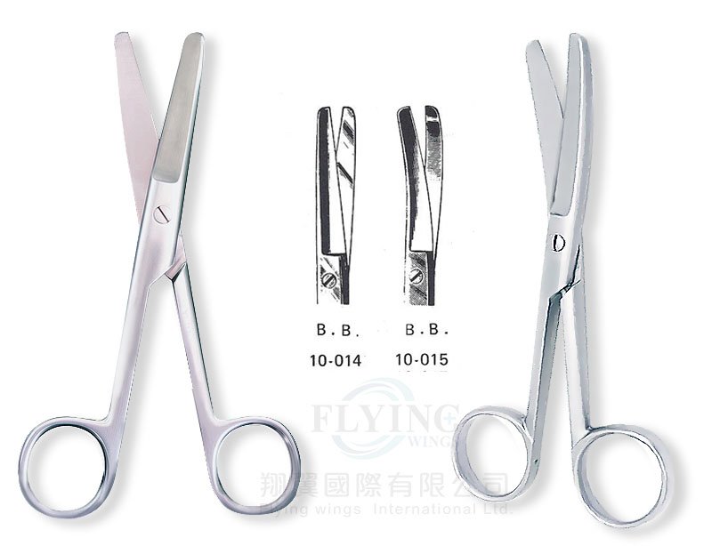 U.K頓波(雙圓)剪刀-直(14.5cm) / 彎(14.5cm)