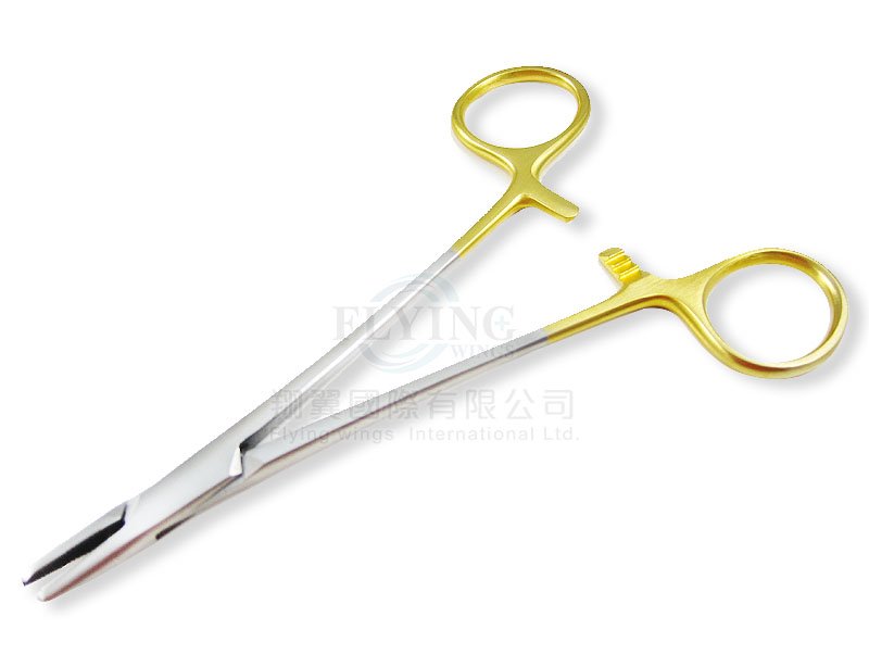 德製金把持針器附剪刀17cm