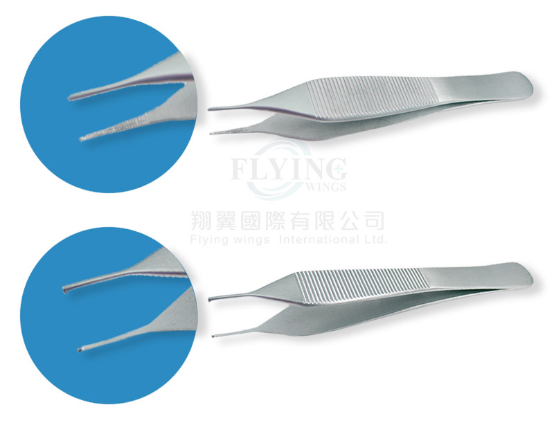 U.K愛迪生鑷子-(細款)有齒&無齒-12cm