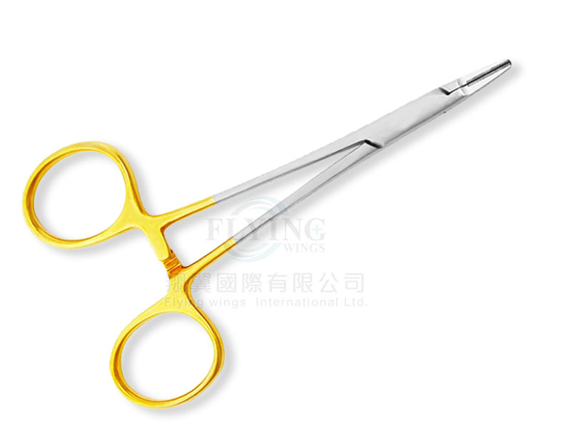 德製金把持針器附剪刀13.5cm