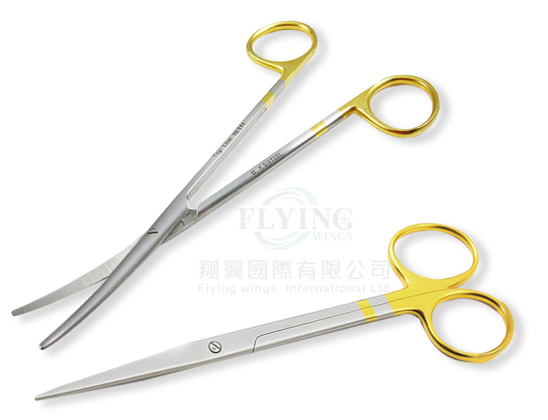 U.K金把細長型組織剪刀-直&彎超剪(15cm)