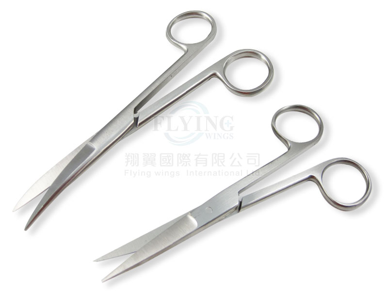 U.K雙尖剪刀(直)14cm / (彎)14cm
